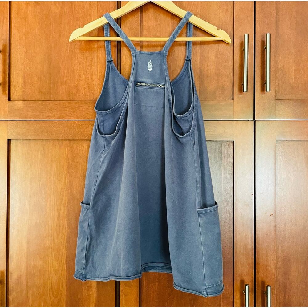 Free People Movement Hot Shot Mini Dress Built In Shorts Blue Indigo Size XS - Picture 4 of 10